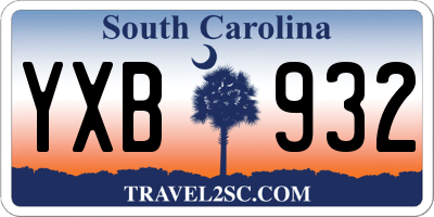 SC license plate YXB932