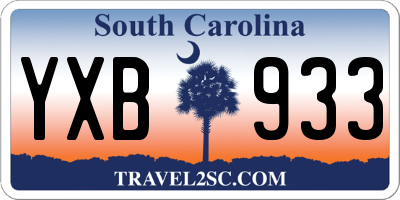SC license plate YXB933