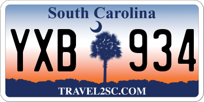 SC license plate YXB934