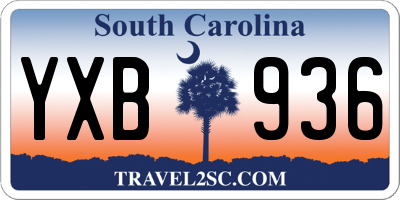 SC license plate YXB936