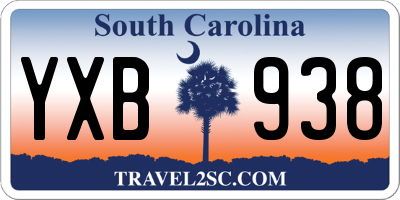 SC license plate YXB938