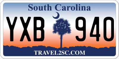 SC license plate YXB940