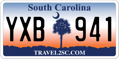 SC license plate YXB941