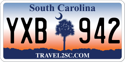 SC license plate YXB942