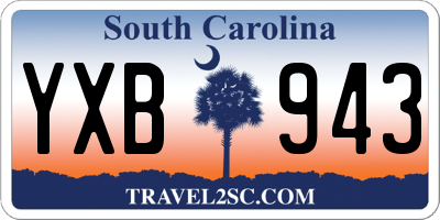 SC license plate YXB943
