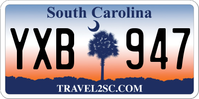 SC license plate YXB947