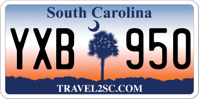 SC license plate YXB950