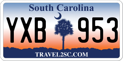 SC license plate YXB953