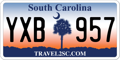 SC license plate YXB957