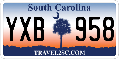 SC license plate YXB958