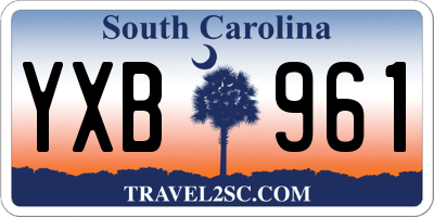 SC license plate YXB961