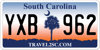 SC license plate YXB962