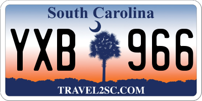 SC license plate YXB966