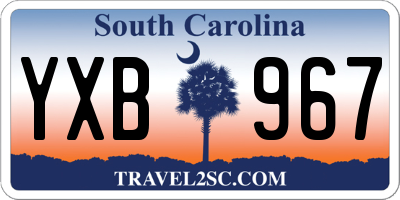 SC license plate YXB967