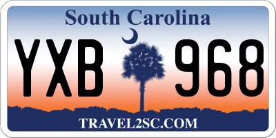 SC license plate YXB968