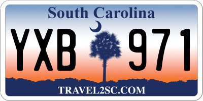 SC license plate YXB971