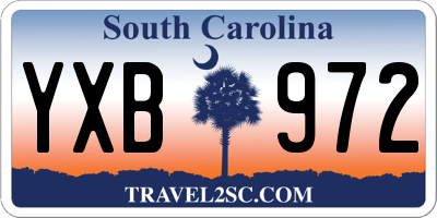 SC license plate YXB972