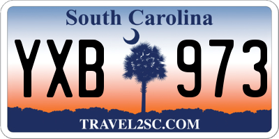 SC license plate YXB973