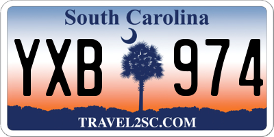 SC license plate YXB974