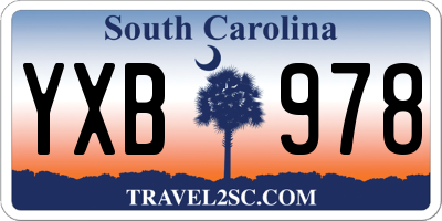 SC license plate YXB978