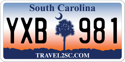 SC license plate YXB981