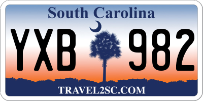 SC license plate YXB982