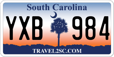 SC license plate YXB984