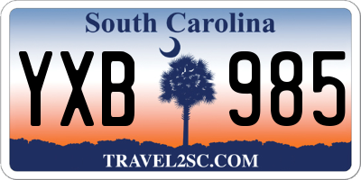 SC license plate YXB985