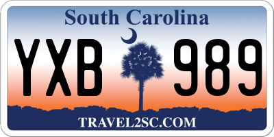 SC license plate YXB989