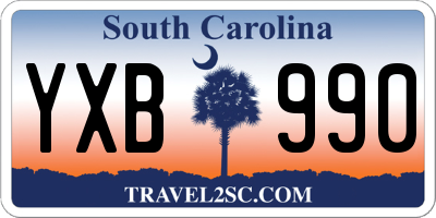 SC license plate YXB990