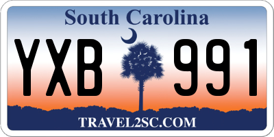 SC license plate YXB991
