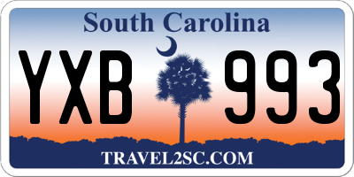 SC license plate YXB993