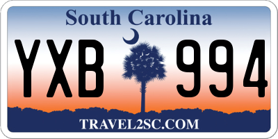 SC license plate YXB994