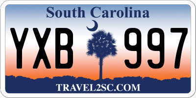 SC license plate YXB997