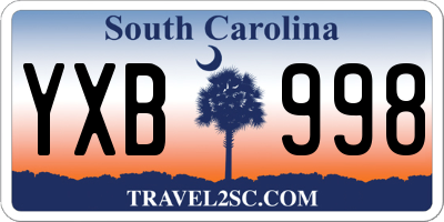 SC license plate YXB998