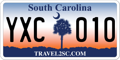 SC license plate YXC010