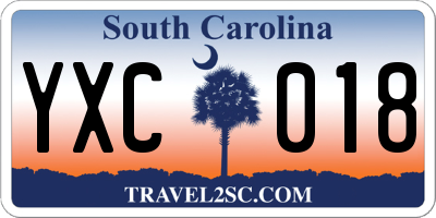 SC license plate YXC018