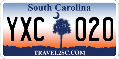 SC license plate YXC020