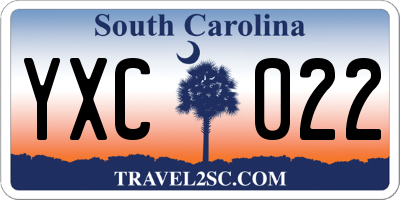 SC license plate YXC022