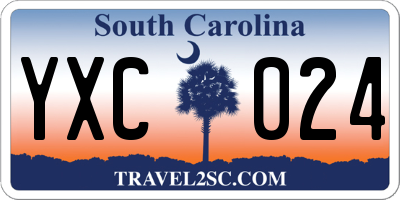 SC license plate YXC024