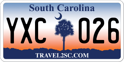 SC license plate YXC026