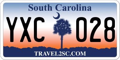 SC license plate YXC028
