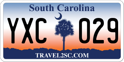 SC license plate YXC029
