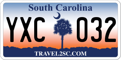 SC license plate YXC032