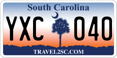 SC license plate YXC040