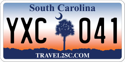 SC license plate YXC041