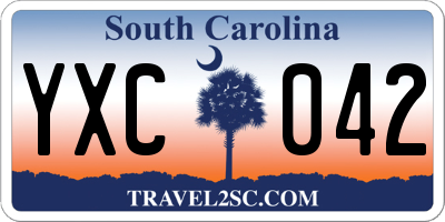 SC license plate YXC042