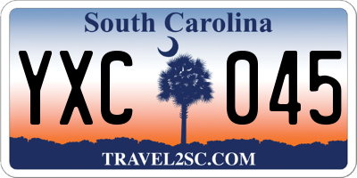 SC license plate YXC045