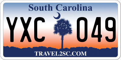SC license plate YXC049