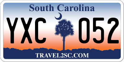 SC license plate YXC052